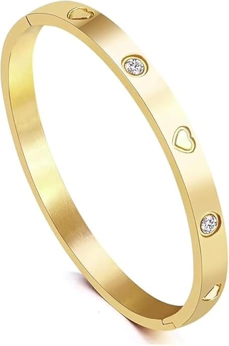 Love Bangle Bracelet Set for Women – Waterproof, Tarnish-Free Gold Stackable Bangles