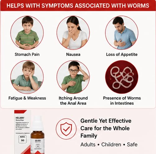 Adel 50 Helmin Worms Drops Homeopathic Digestive Support 20ml Germany