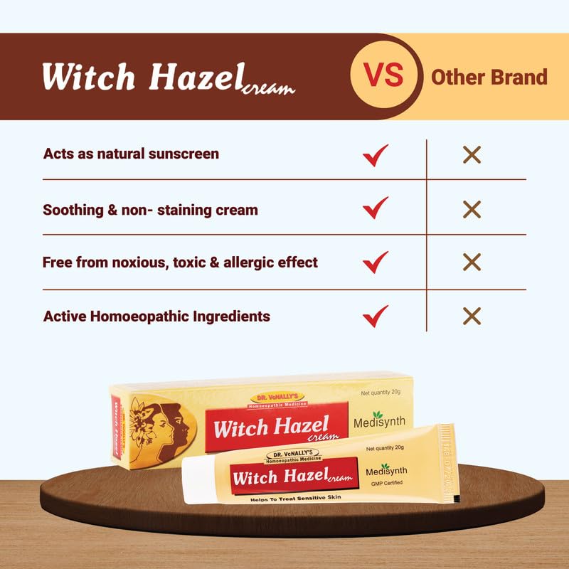 Medisynth Witch Hazel Cream – Homeopathic Skin Relief (2x)