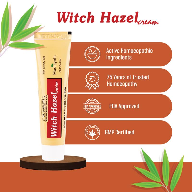 Medisynth Witch Hazel Cream – Homeopathic Skin Relief (2x)