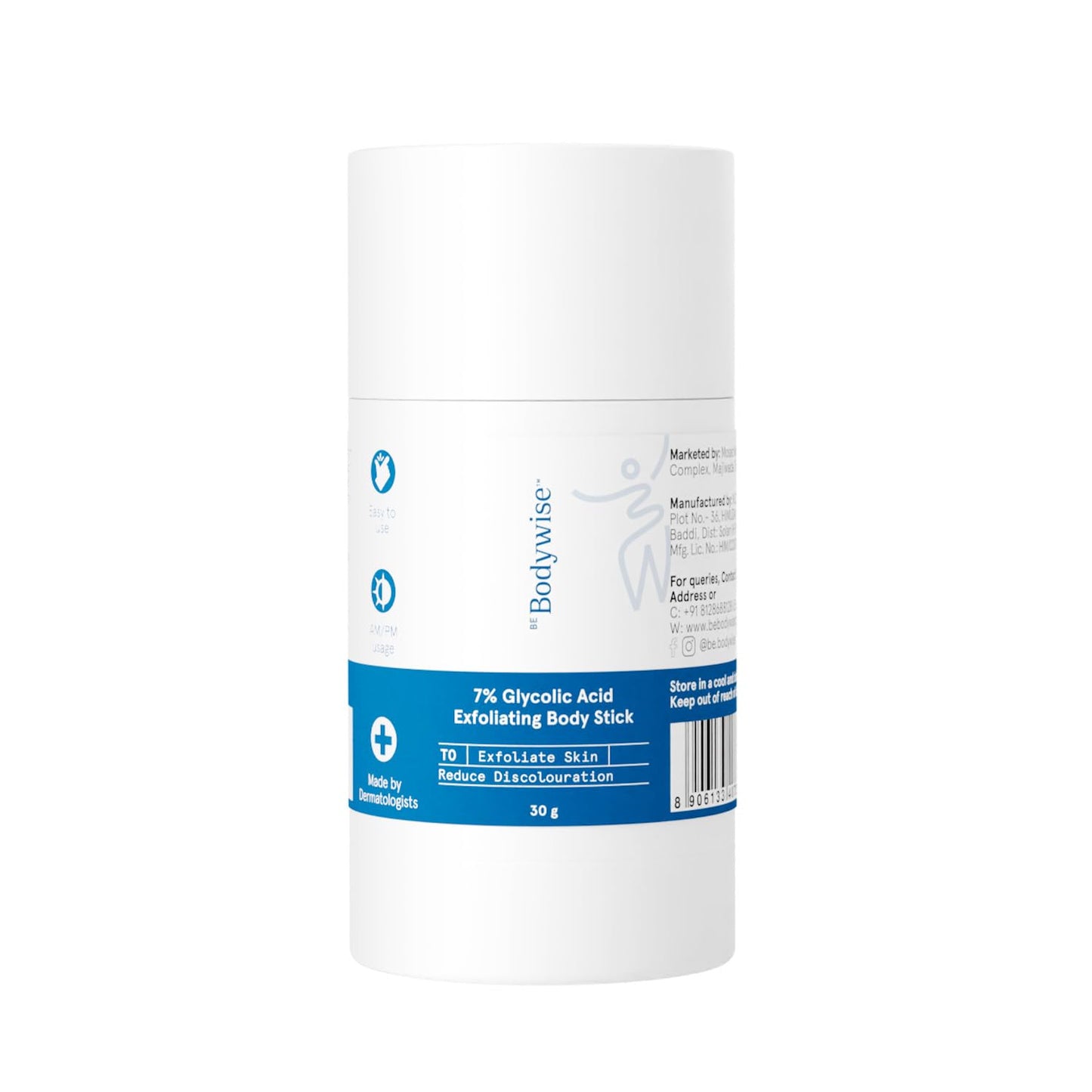 BeBodywise 7% Glycolic Acid Exfoliating Body Stick - 30 gm