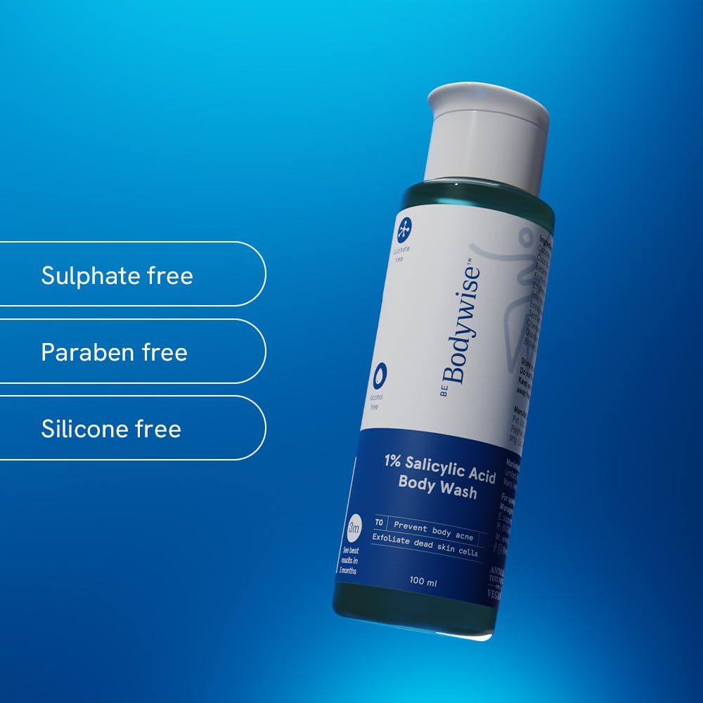 BeBodywise 1% Hyaluronic Acid Body Wash Mousse for Dull & Dehydrated Skin - 100 gm