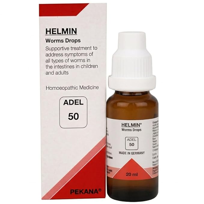 Adel 50 Helmin Worms Drops Homeopathic Digestive Support 20ml Germany