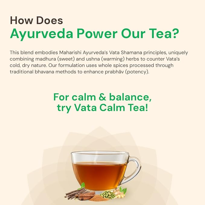 Maharishi Ayurveda Certified Organic Vata Calm Herbal Tea 20 Bags in Each