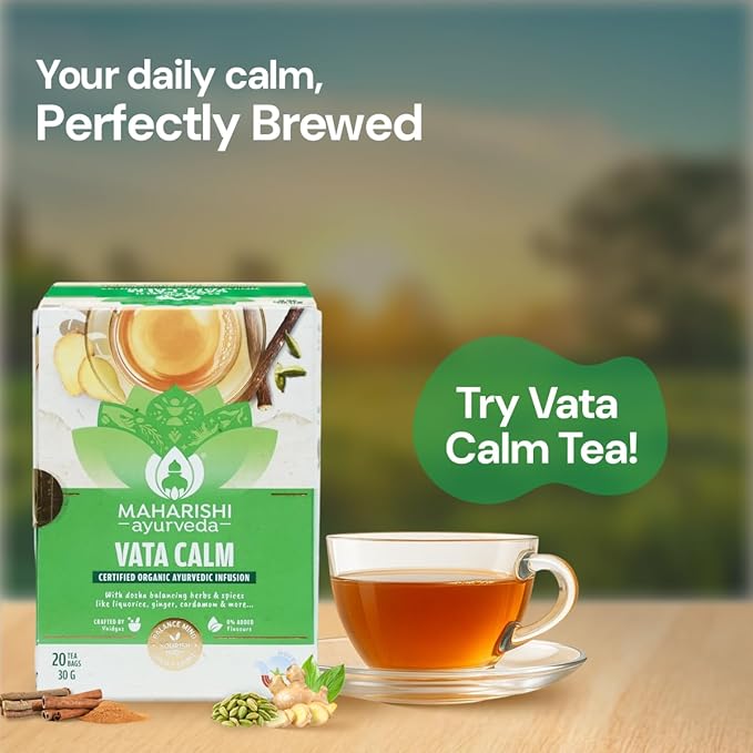 Maharishi Ayurveda Certified Organic Vata Calm Herbal Tea 20 Bags in Each