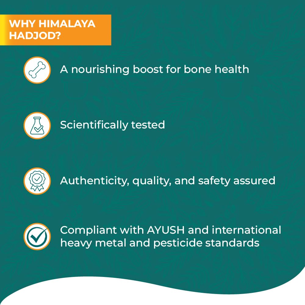 Himalaya Hadjod Bone & Joint Wellness Tablets 60 Count Bottle