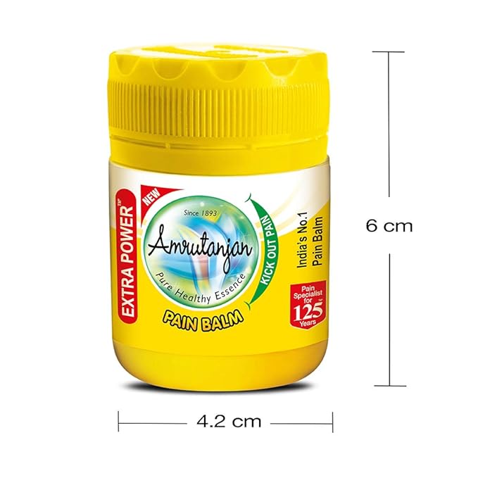 Amrutanjan Extra Power Pain Balm Herbal Fast Relief for Muscle & Joint