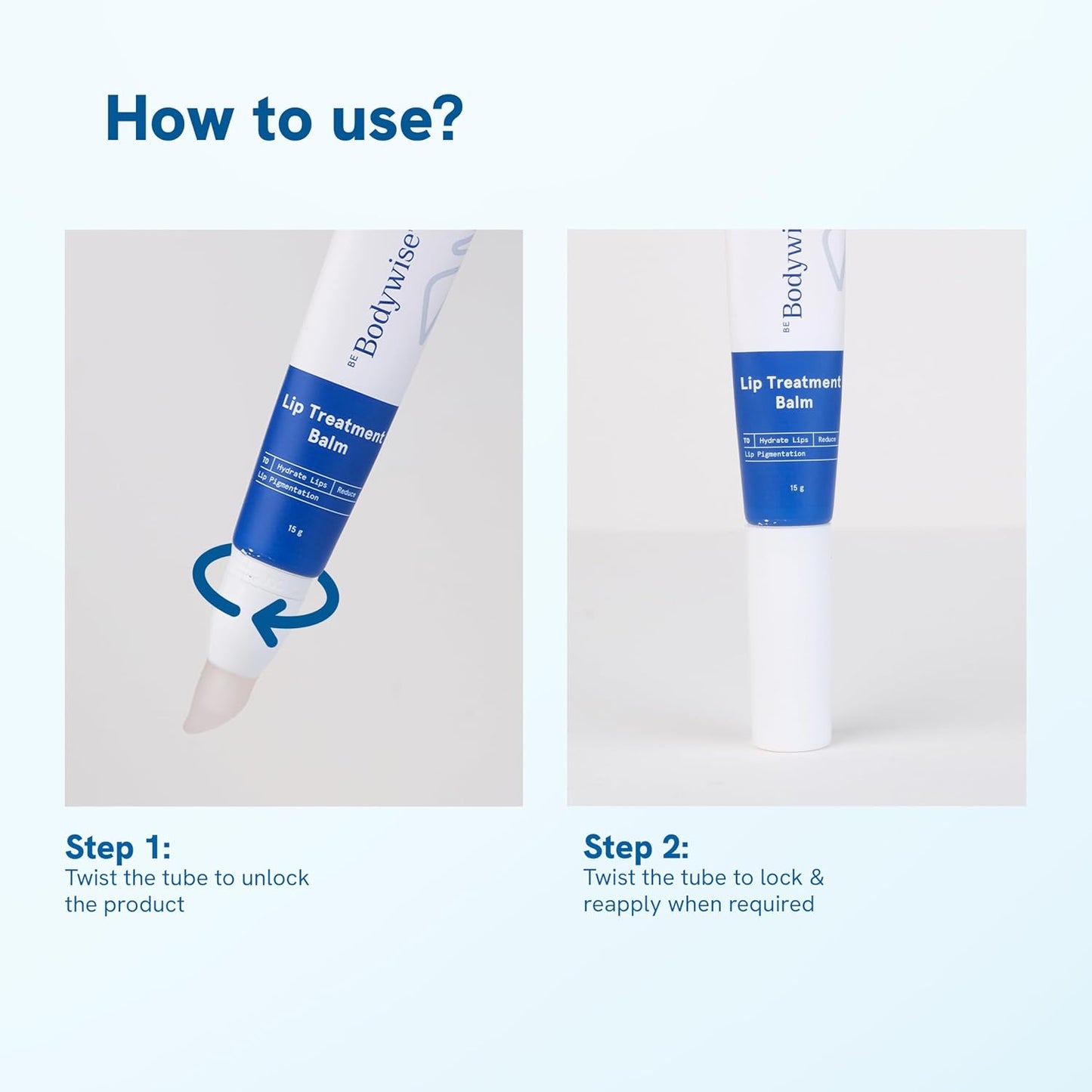 BeBodywise Lip Treatment Balm For Reduces Lip Pigmentation & Hydrates Chapped Lips - 15 gm