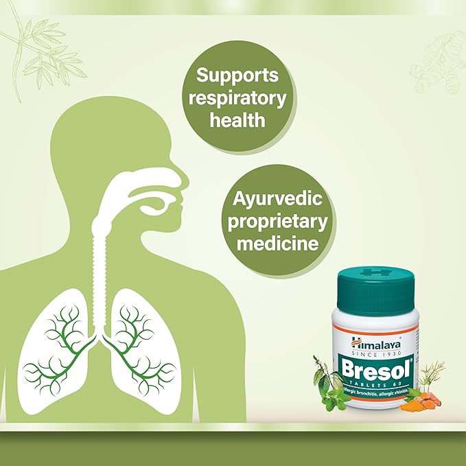 Himalaya Bresol Herbal Dietary Supplement 60 Tablets Pack of 10