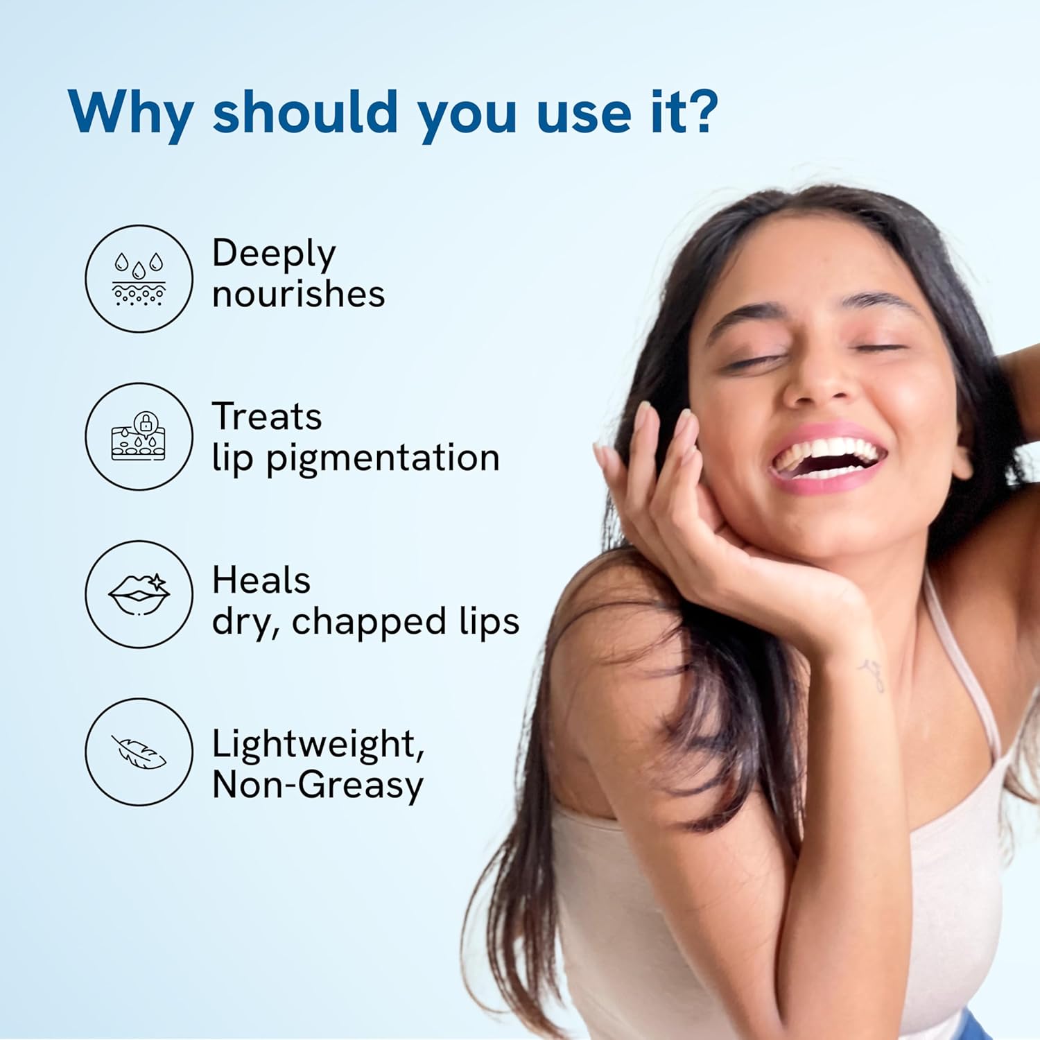 BeBodywise Lip Treatment Balm For Reduces Lip Pigmentation & Hydrates Chapped Lips - 15 gm