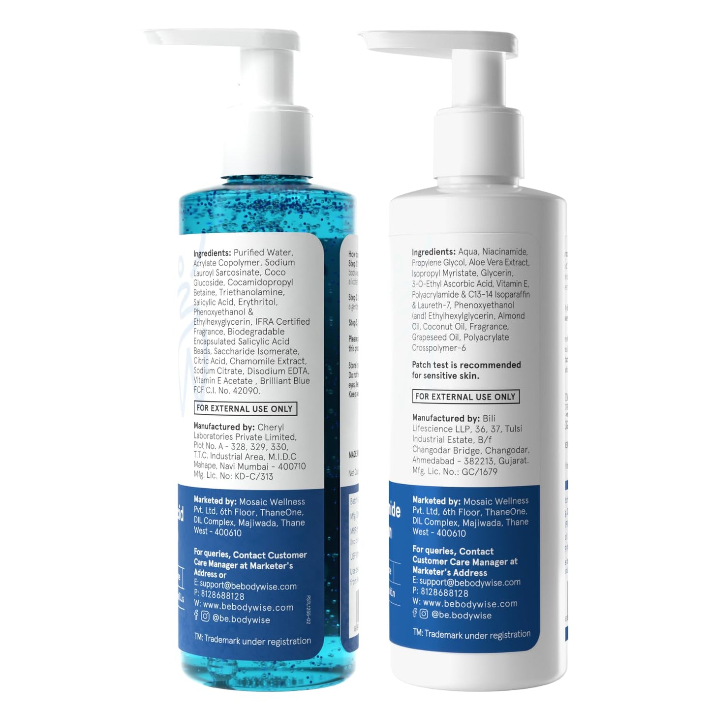 BeBodywise 1% Salicylic Acid Body Wash and 5% Lactic Acid Body Lotion - Combo
