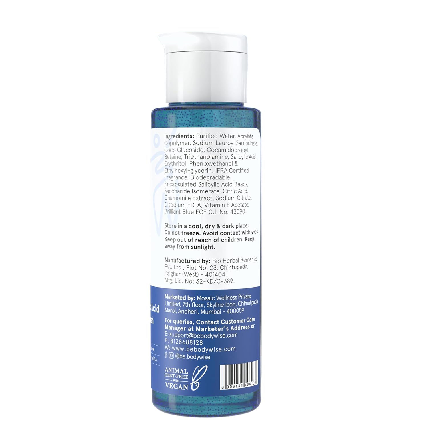 BeBodywise 1% Hyaluronic Acid Body Wash Mousse for Dull & Dehydrated Skin - 100 gm