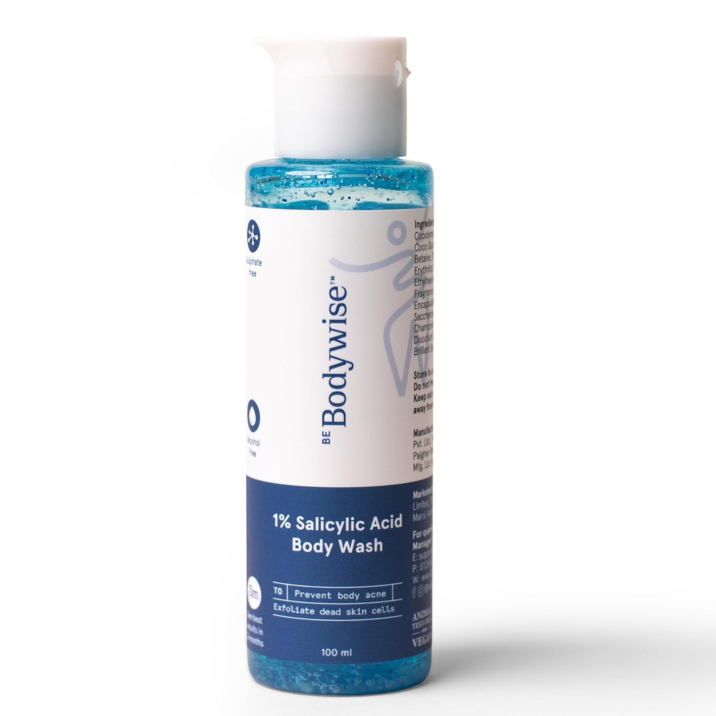 BeBodywise 1% Hyaluronic Acid Body Wash Mousse for Dull & Dehydrated Skin - 100 gm