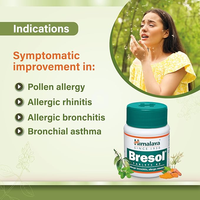 Himalaya Bresol Herbal Dietary Supplement 60 Tablets Pack of 10