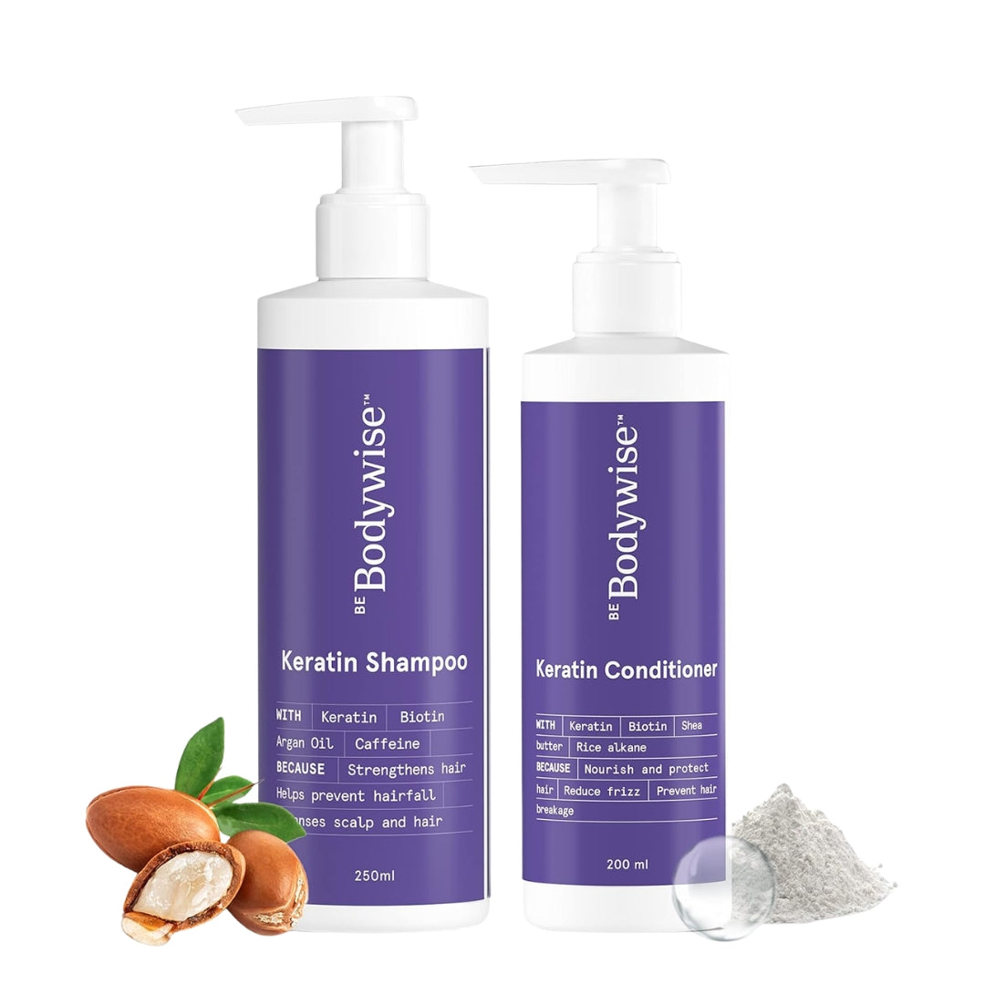 BeBodywise Keratin Shampoo & Conditioner Set- 450 ml