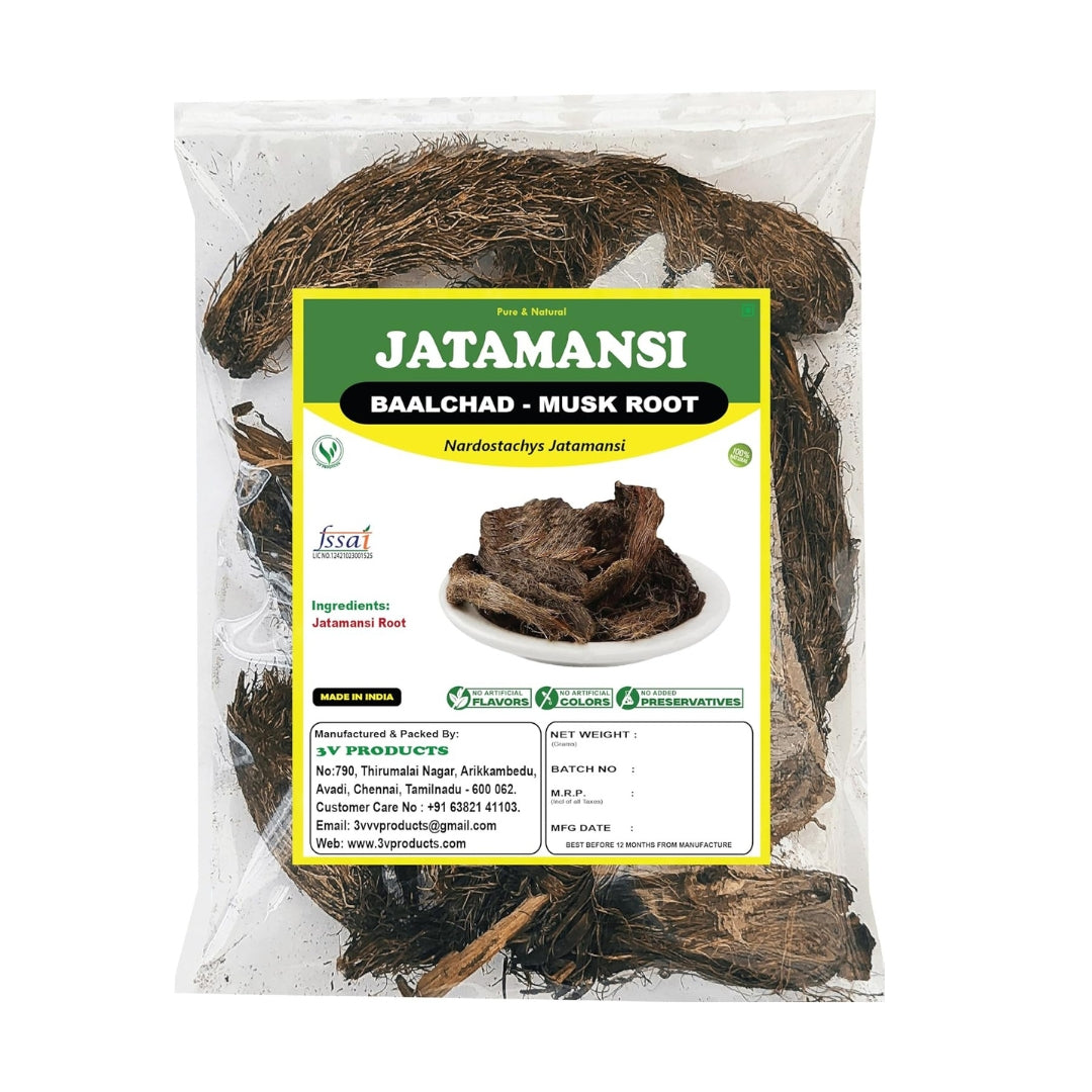 Jatamansi Musk Root – Natural Ayurvedic Herb for Stress & Hair - 100gm