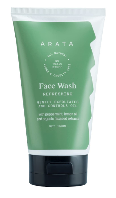 Arata Natural Face Wash 150ml | Peppermint & Lemon Oil