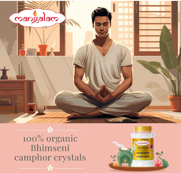 Mangalam Bhimseni Camphor 250g Jar – Pure & Fragrant