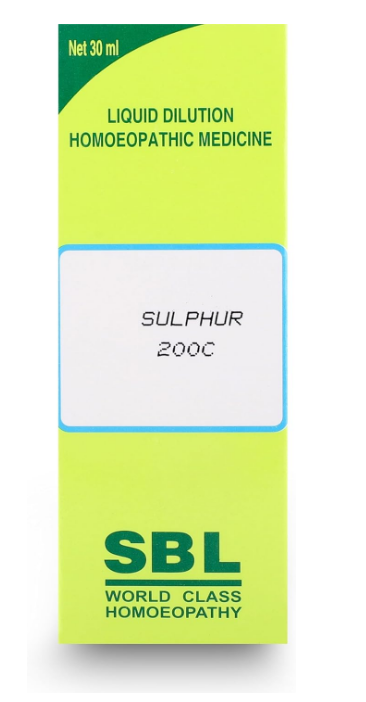 SBL Sulphur 200 Dilution 30ml Homeopathic Medicine