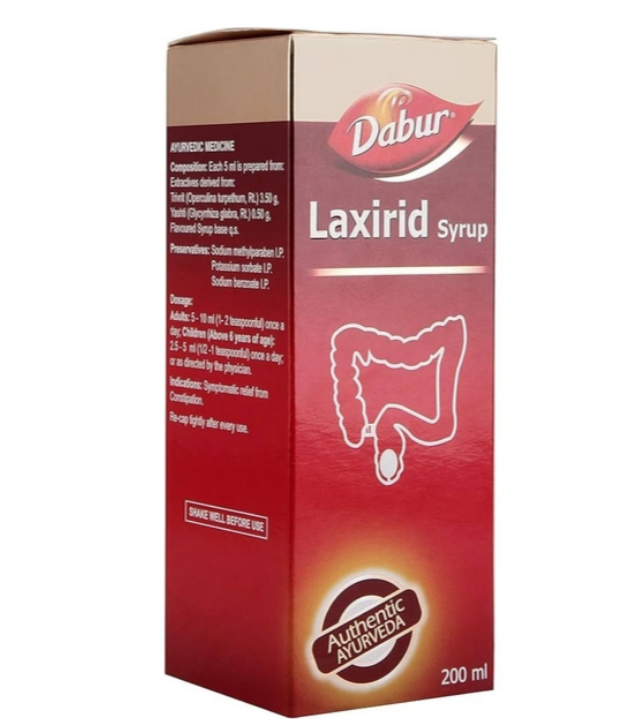 Dabur Laxirid Syrup – Ayurvedic Relief from Constipation 200ml