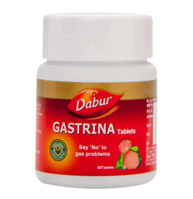 Dabur Gastrina Tablets – Ayurvedic Digestive Relief (60 Tab)