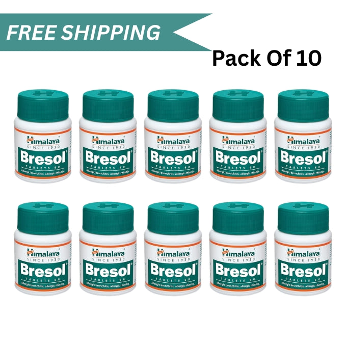 Himalaya Bresol Herbal Dietary Supplement 60 Tablets Pack of 10