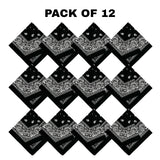Double Sided Paisley Bandana Cotton Scarf Unisex Pack of 12