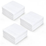 White Cotton Handkerchiefs For Men (Pack of 24) - Free Shipping