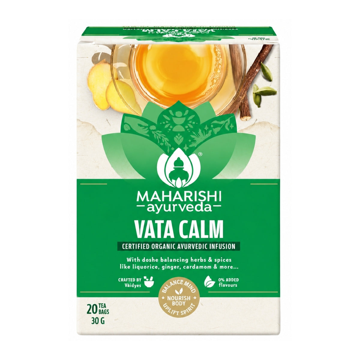 Maharishi Ayurveda Certified Organic Vata Calm Herbal Tea 20 Bags in Each