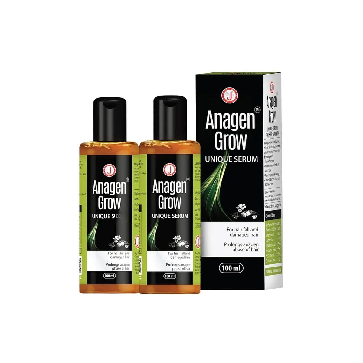 Anagen Grow Unique Hair Serum for Hair Fall & Hair Growth Care 100ml (Pack of 2)