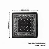 Double Sided Paisley Bandana Cotton Scarf Unisex Pack of 12