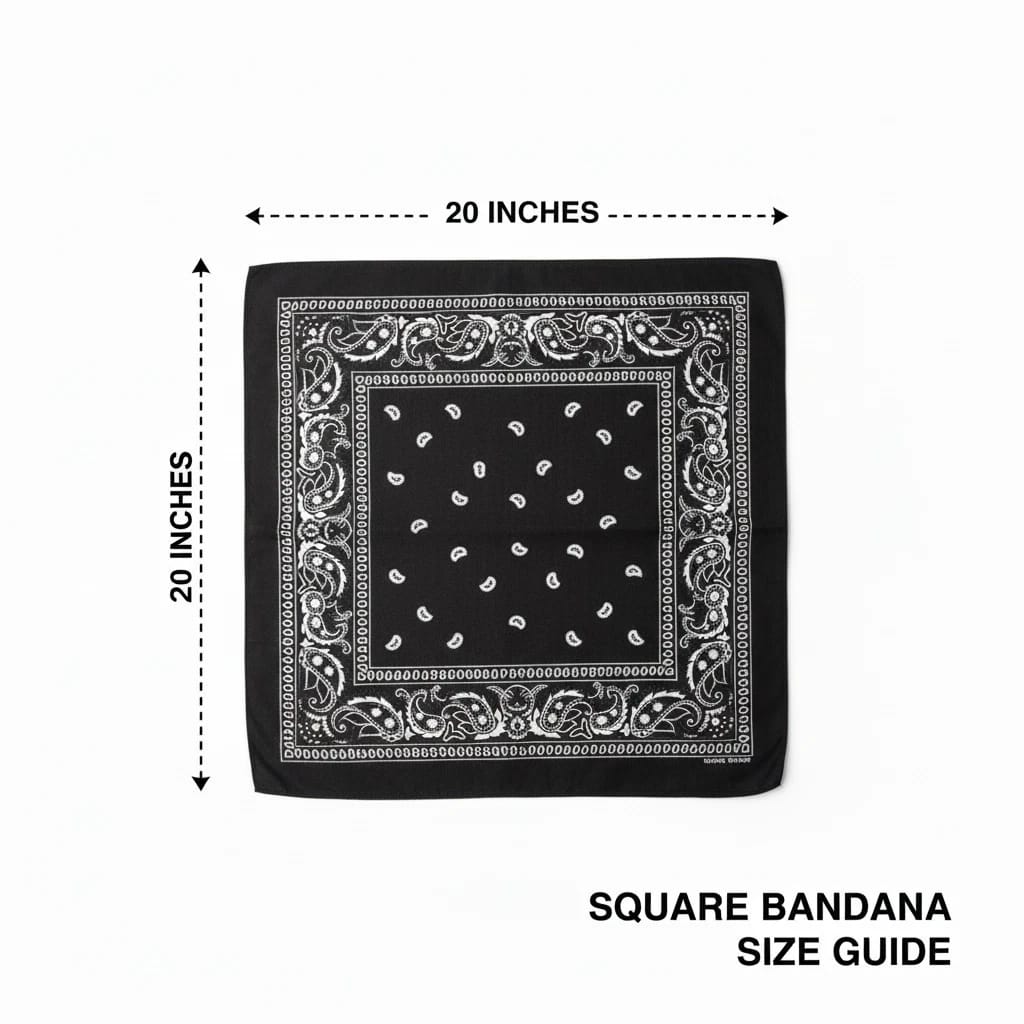 Double Sided Paisley Bandana Cotton Scarf Unisex Pack of 12