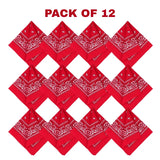 Double Sided Paisley Bandana Cotton Scarf Unisex Pack of 12