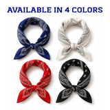 Double Sided Paisley Bandana Cotton Scarf Unisex Pack of 12