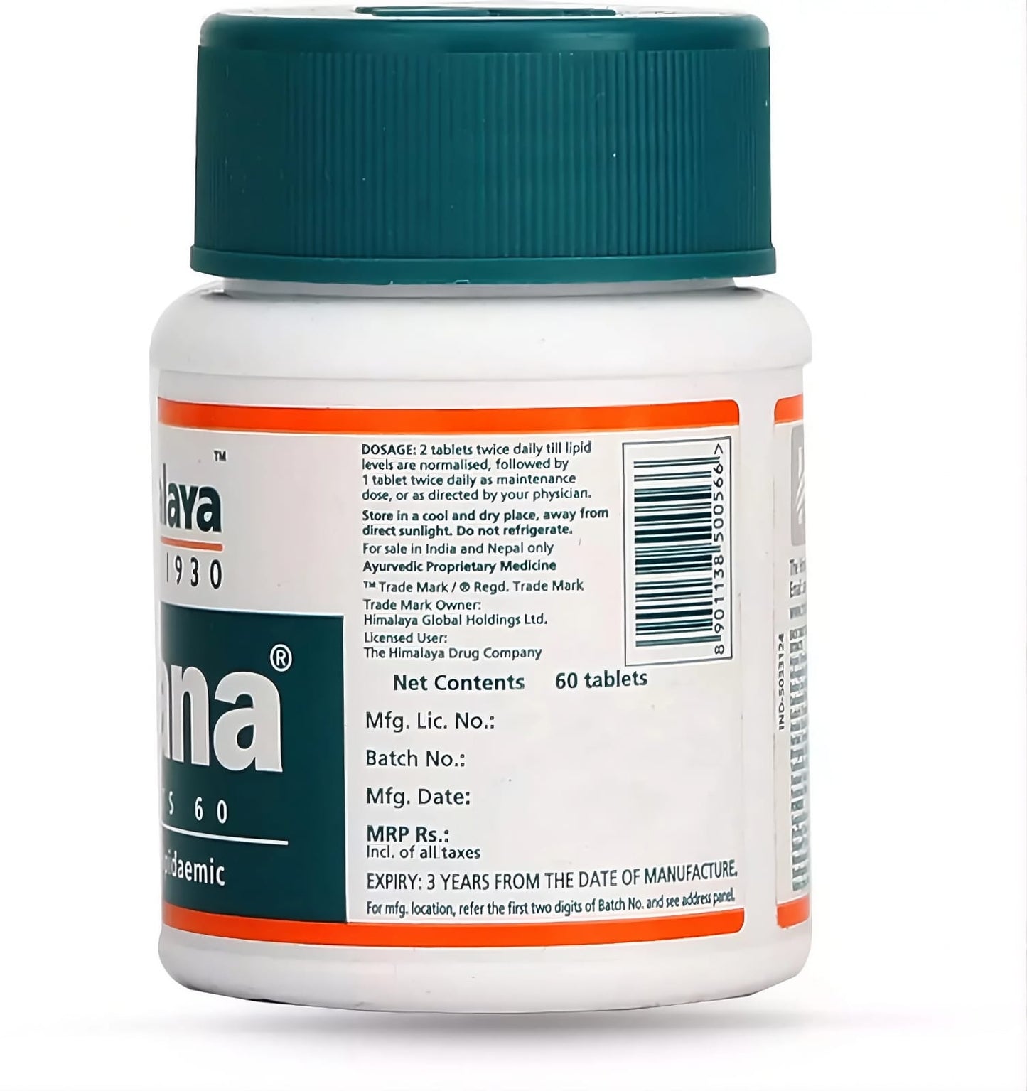 Himalaya Abana Herbal Supplement 60 Tablets Pack of 2 Heart Health