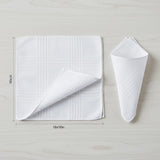 White Cotton Handkerchiefs For Men (Pack of 24) - Free Shipping