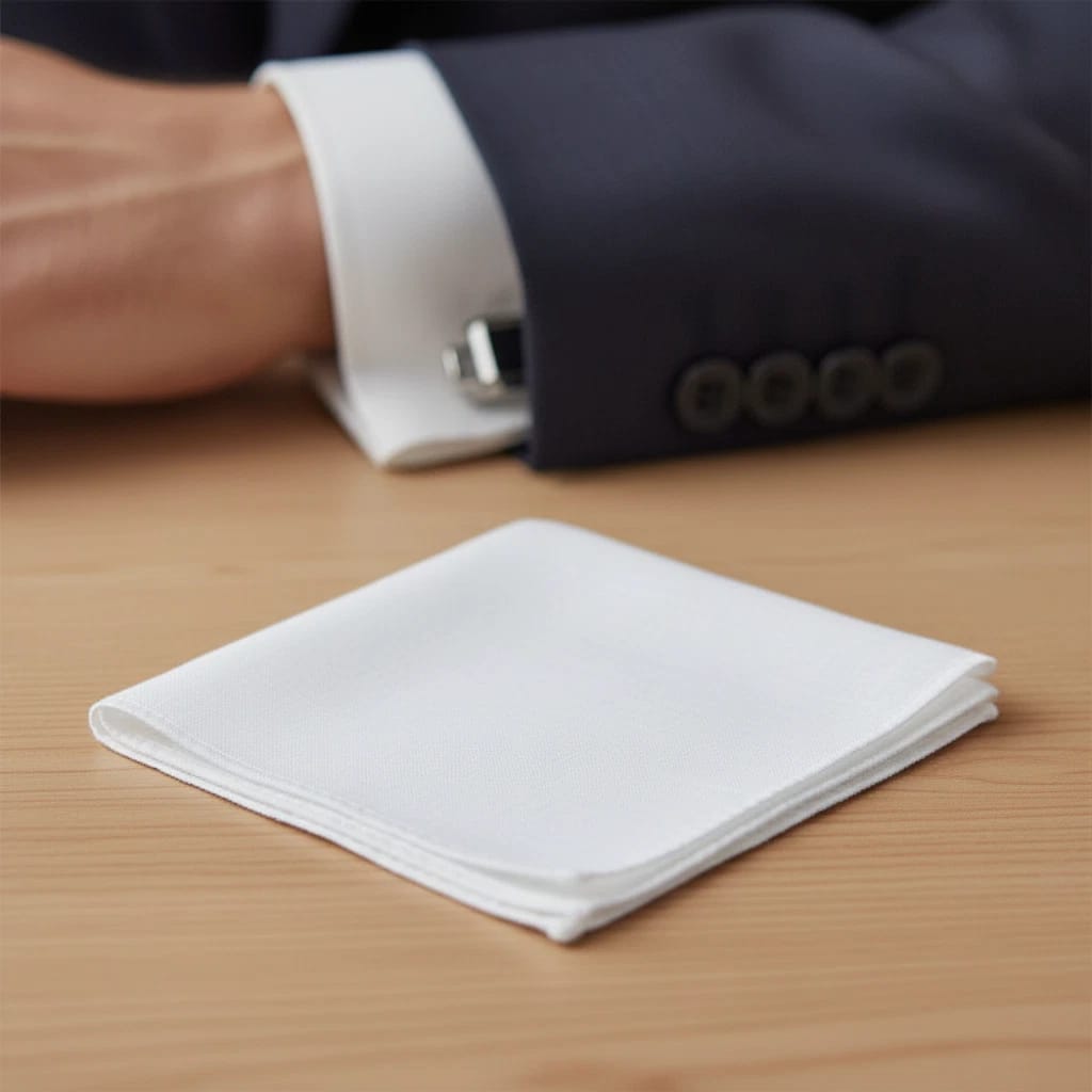 White Cotton Handkerchiefs For Men (Pack of 24) - Free Shipping