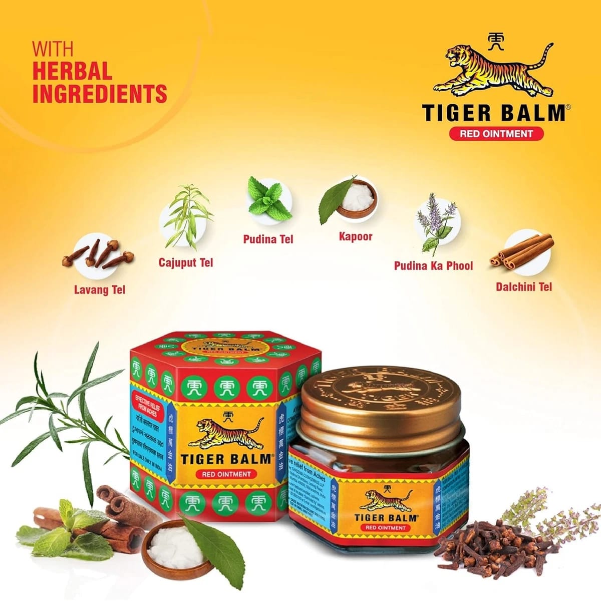 Tiger Balm Red Ointment Topical Pain Relief Rub 30g Muscle Care Balm