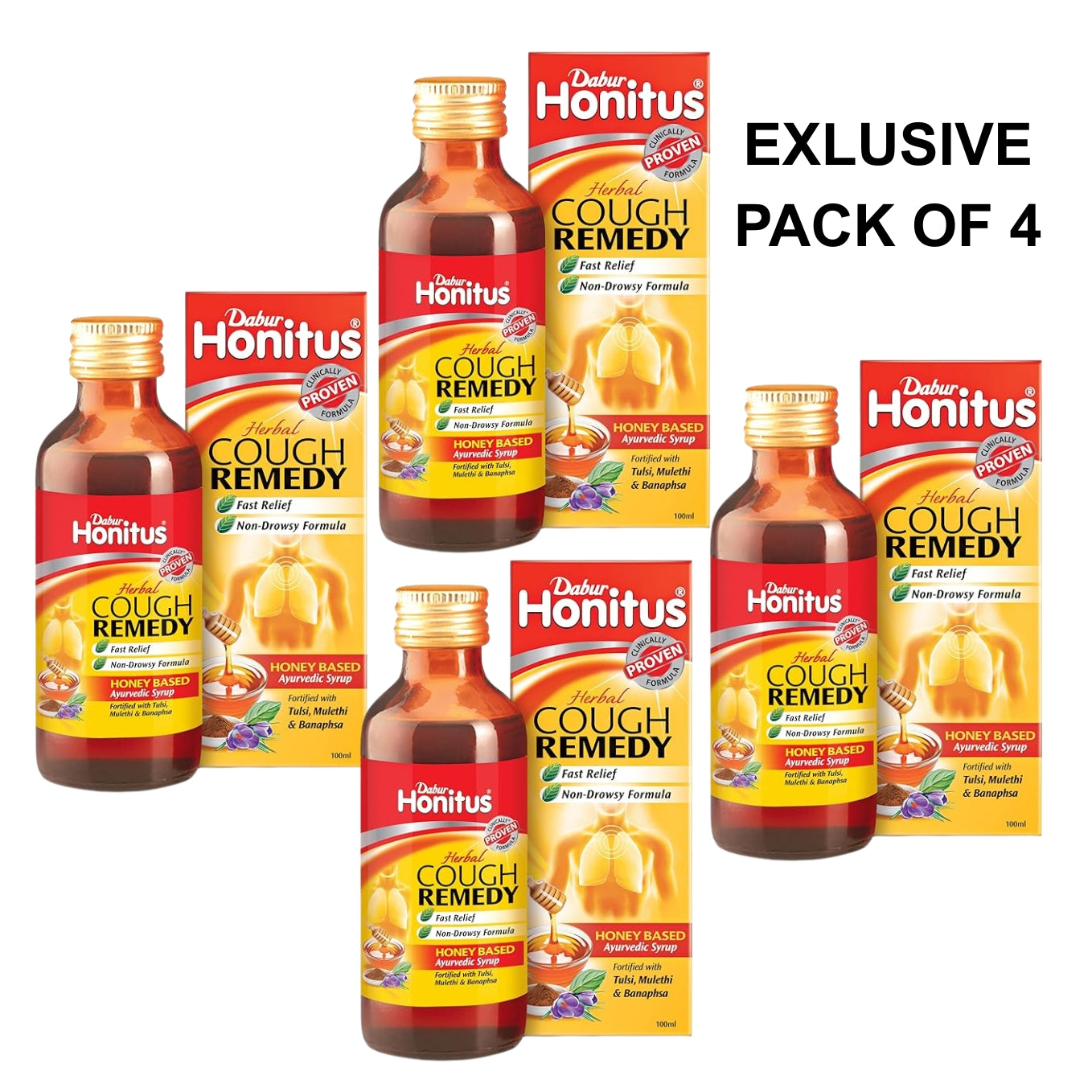 Dabur Honitus Herbal Cough Remedy Honey Based Ayurvedic Syrup 100ml