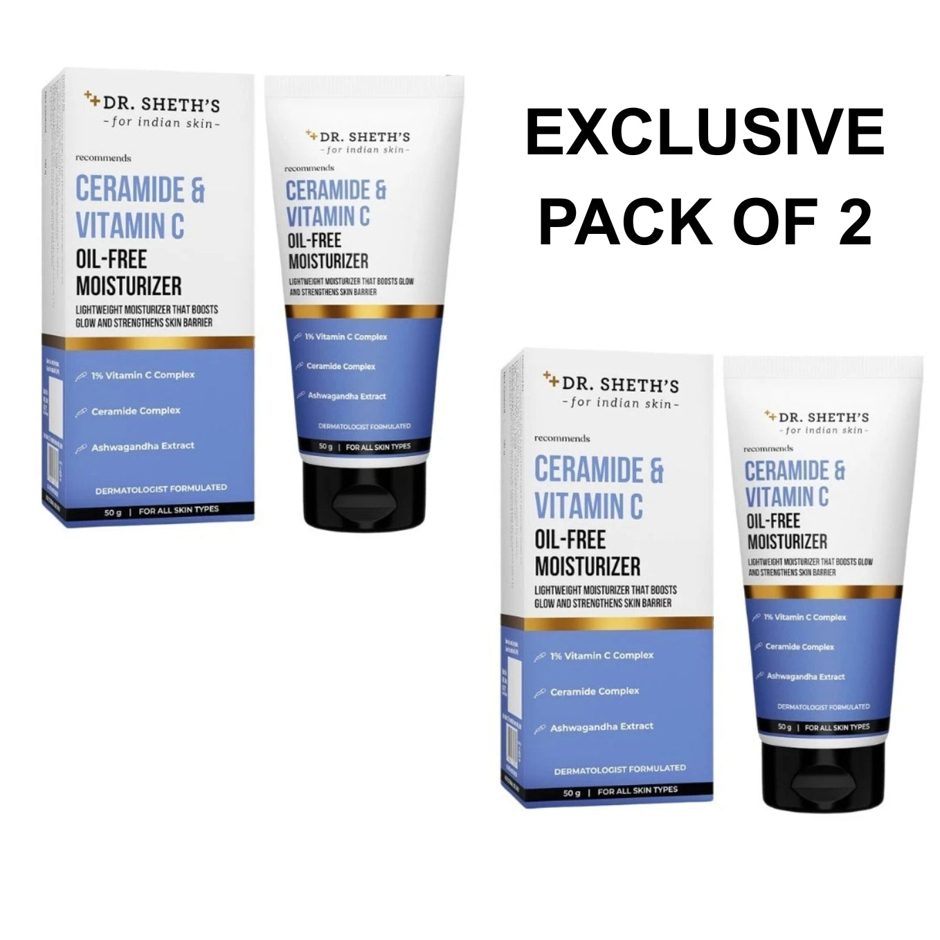 Dr. Sheth's Ceramide & Vitamin C Oil-Free Face Moisturizer 50g