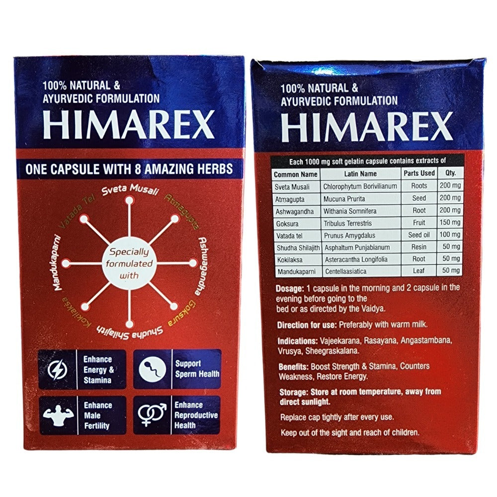 Himalaya Himarex Capsules – Male Fertility Support (60 Caps)