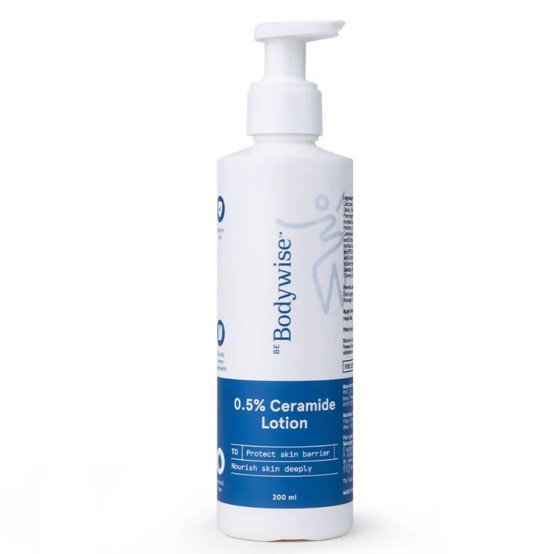 BeBodywise 0.5% Ceramide Body Lotion with Hyaluronic Acid - Prevents Dryness & Repairs Skin Barrier - 200 ml
