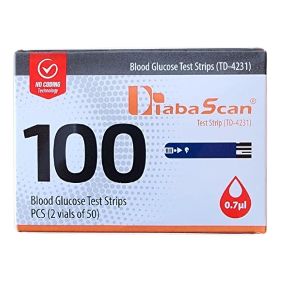 DiabaScan Glucometer Test Strips (100 Strips Pack)