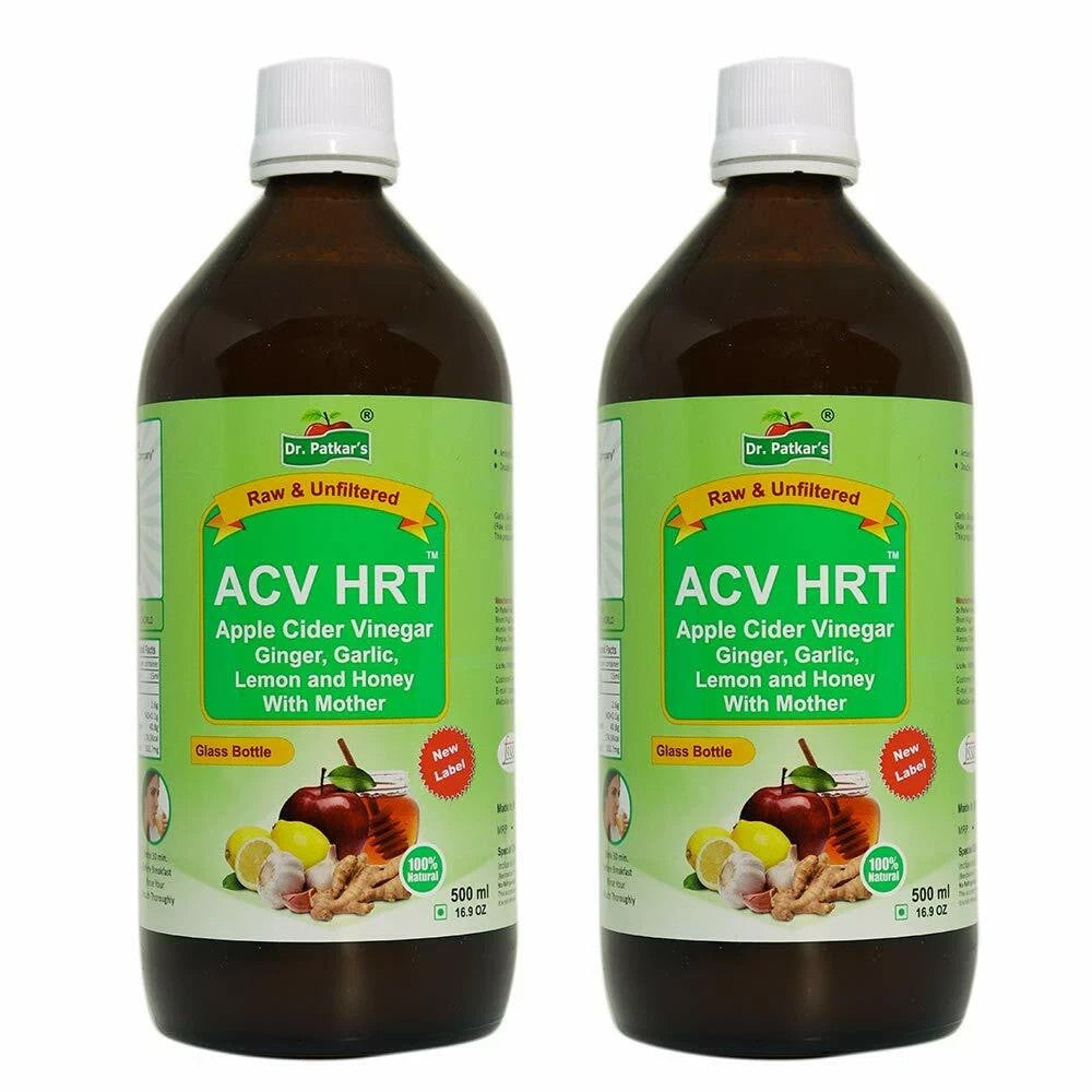 Dr. Patkar's Apple Cider Vinegar with Ginger Garlic Lemon &amp; Honey 500ml Pack 2