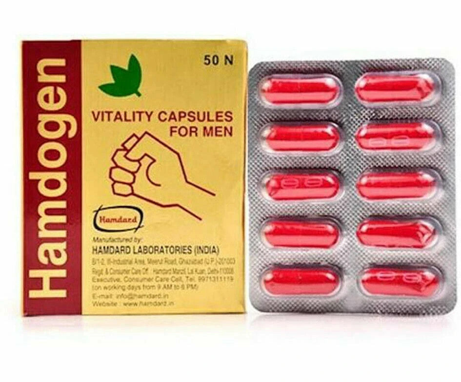 Hamdard HamdogenVitali<wbr/>ty 50 Capsules Male Sexual Debility - Free Shipping