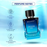 Bella Vita Luxury Men Ocean Aquatic EDP 100ml Perfume With Marine, Orchid &amp; Musk