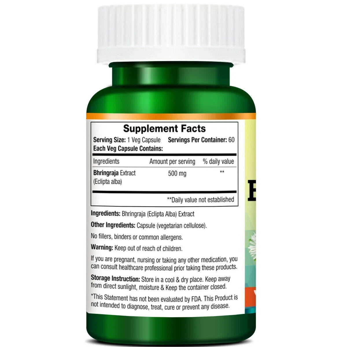 Morpheme remedies bhringraja eclipta alba 500mg – 60 veg capsules free shipping