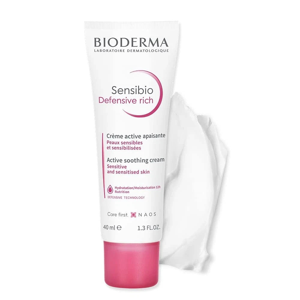 Bioderma Sensibio Defensive Rich Cream 40ml Anti Pollution 12h Hydration