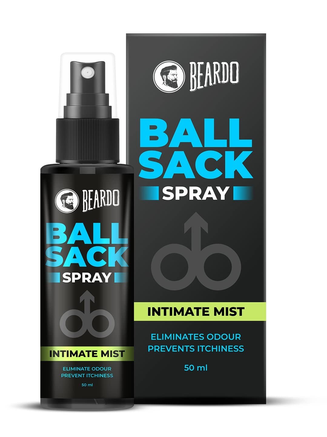 2X Beardo Ball Sack Spray for Men 50ml - Odor Control &amp; Long-Lasting Freshness