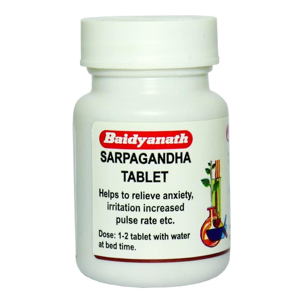 4X Baidyanath SARPAGANDHA Tablets (50tab) Ayurvedic Helpful in Insomnia